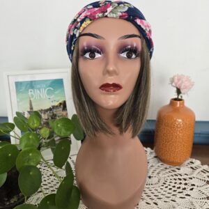 Bandeau effet croisé fleur coloré